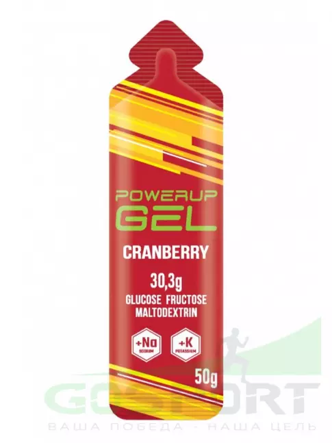 Гель питьевой Powerup GEL +Na +K саше 3 x 50 г, Клюква Гель питьевой Powerup GEL +Na +K саше 3 x 50 г, Клюква