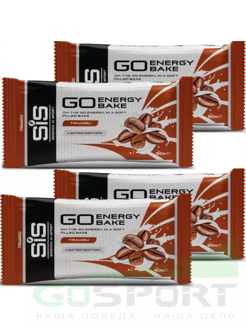 Энергетический батончик SCIENCE IN SPORT (SiS) GO Energy Bake 4 х 50 г, Тирамису Энергетический батончик SCIENCE IN SPORT (SiS) GO Energy Bake 4 х 50 г, Тирамису
