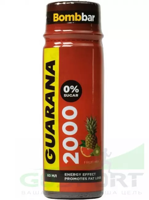 Гуарана BombBar Shot Energy Guarana 2000 60 мл, Фруктовый микс Гуарана BombBar Shot Energy Guarana 2000 60 мл, Фруктовый микс