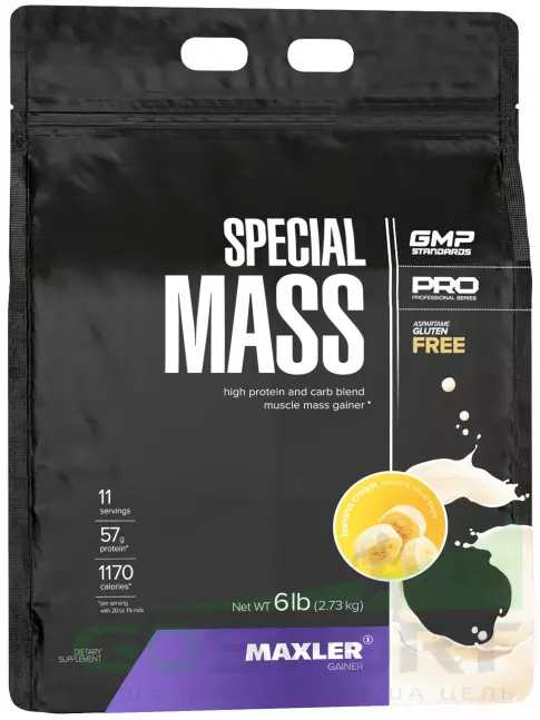 Гейнер MAXLER Special Mass Gainer 2730 г, Банан Гейнер MAXLER Special Mass Gainer 2730 г, Банан