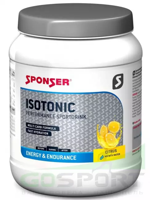 Изотоник SPONSER ISOTONIC 1000 г, Цитрус Изотоник SPONSER ISOTONIC 1000 г, Цитрус