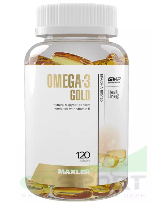 Омега-3 MAXLER Omega-3 Gold (EU) 120 капсул