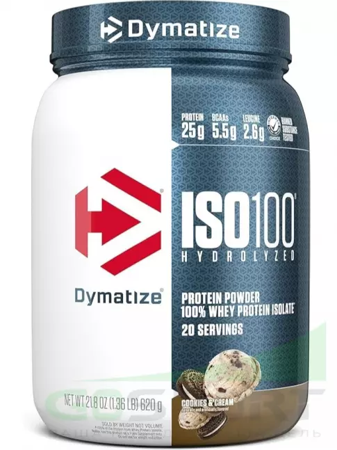 Изолят протеина Dymatize ISO100 Hydrolyzed 650 г, Печенье с кремом Изолят протеина Dymatize ISO100 Hydrolyzed 650 г, Печенье с кремом