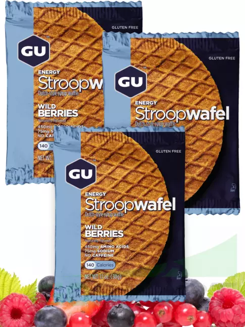Энергетический батончик GU Energy Labs GU ENERGY STROOPWAFEL no caffeine 3 x 32 г, Дикие ягоды Энергетический батончик GU Energy Labs GU ENERGY STROOPWAFEL no caffeine 3 x 32 г, Дикие ягоды