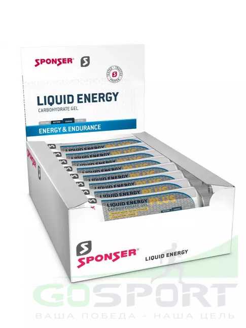 Гель питьевой SPONSER LIQUID ENERGY PLUS 50 mg caffeine 18 x 70 г, Без вкуса Гель питьевой SPONSER LIQUID ENERGY PLUS 50 mg caffeine 18 x 70 г, Без вкуса