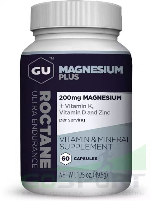 Магний GU Energy Labs Magnesium Plus 60 капсул