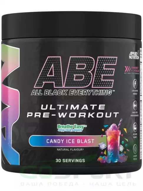 Предтреник в порошке APPLIED NUTRITION ABE - Pre-Workout 375 г, Леденец Предтреник в порошке APPLIED NUTRITION ABE - Pre-Workout 375 г, Леденец