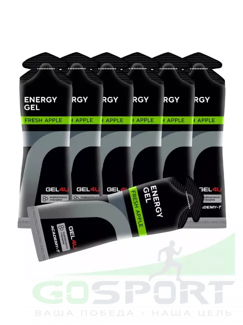 Гель питьевой GEL4U Energy GEL 7 x 60 г, Яблоко Гель питьевой GEL4U Energy GEL 7 x 60 г, Яблоко