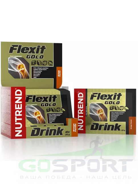 Комплекс хондропротекторов NUTREND Flexit Gold Drink 10 х 20 г, Апельсин Комплекс хондропротекторов NUTREND Flexit Gold Drink 10 х 20 г, Апельсин