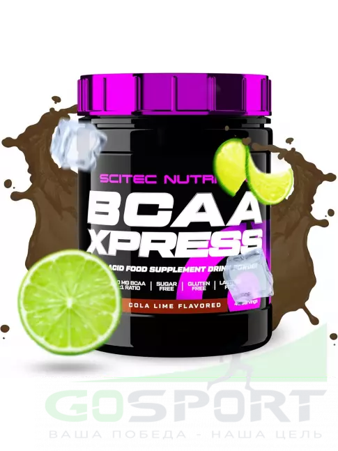 BCAA Scitec Nutrition BCAA Xpress 2:1:1 280 г, Кола-лайм BCAA Scitec Nutrition BCAA Xpress 2:1:1 280 г, Кола-лайм