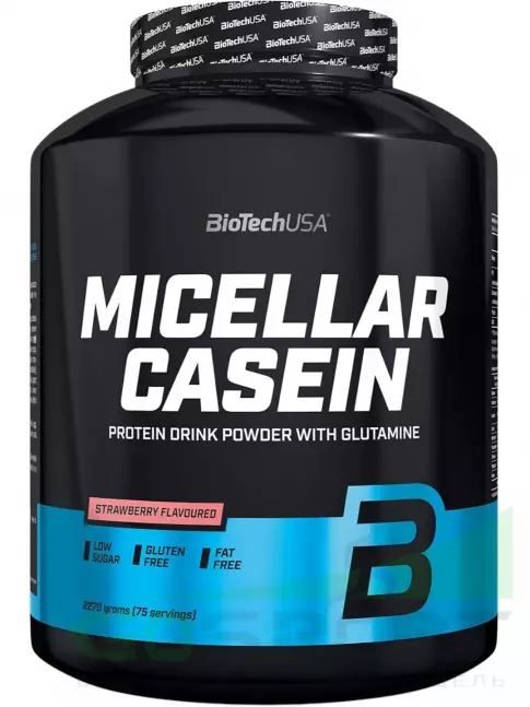 Казеиновый протеин BioTechUSA Micellar Casein 2270 г, Клубника Казеиновый протеин BioTechUSA Micellar Casein 2270 г, Клубника