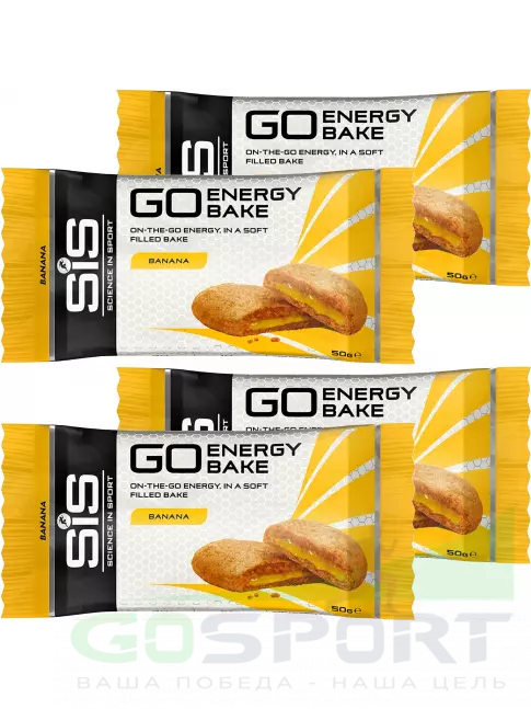Энергетический батончик SCIENCE IN SPORT (SiS) GO Energy Bake 4 х 50 г, Банан Энергетический батончик SCIENCE IN SPORT (SiS) GO Energy Bake 4 х 50 г, Банан