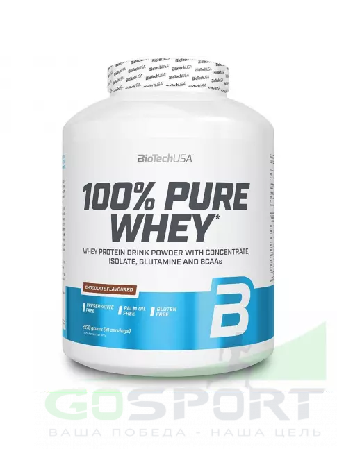 Сывороточный протеин BioTechUSA 100% Pure Whey 2270 г, Шоколад Сывороточный протеин BioTechUSA 100% Pure Whey 2270 г, Шоколад