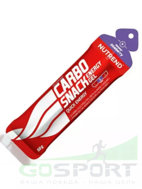 Энергетический гель питьевой NUTREND Carbosnack саше 4 шт x 50 г, Черника