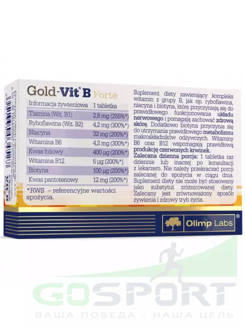 Витамины группы B OLIMP Gold-Vit B Forte 60 таблеток Витамины группы B OLIMP Gold-Vit B Forte 60 таблеток