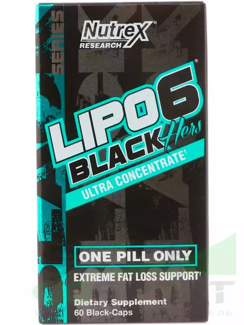 Жиросжигатель Nutrex Lipo-6 Black HERS Ultra Concentrate 60 капсул