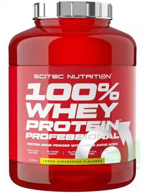 Сывороточный протеин Scitec Nutrition 100% Whey Protein Professional 2350 г, Лимонный чизкейк Сывороточный протеин Scitec Nutrition 100% Whey Protein Professional 2350 г, Лимонный чизкейк