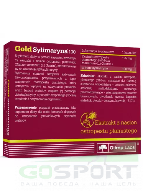 ЖКТ (Желудочно-Кишечный Тракт) OLIMP Gold Sylimaryna 100 30 капсул ЖКТ (Желудочно-Кишечный Тракт) OLIMP Gold Sylimaryna 100 30 капсул