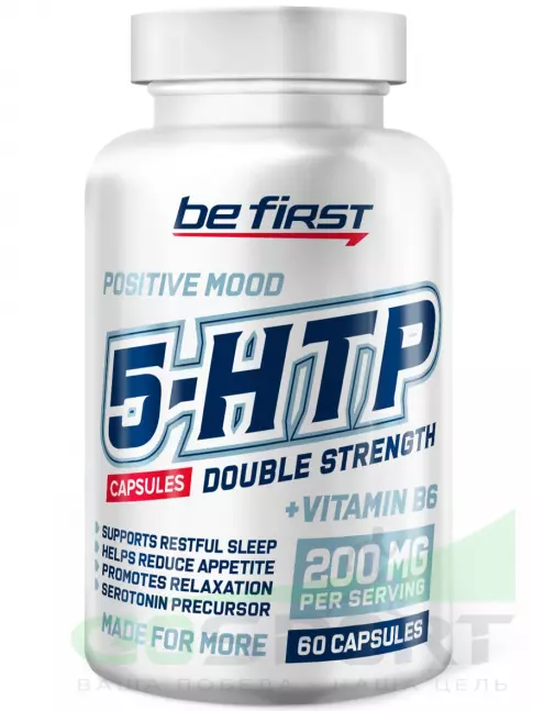 5-HTP Be First 5-HTP(5-хтп) 200 MG + B6 DOUBLE STRENGTH 60 капсул 5-HTP Be First 5-HTP(5-хтп) 200 MG + B6 DOUBLE STRENGTH 60 капсул