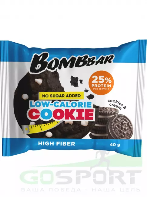 Протеиновый батончик BombBar Protein cookie 40 г, Печенье - крем Протеиновый батончик BombBar Protein cookie 40 г, Печенье - крем