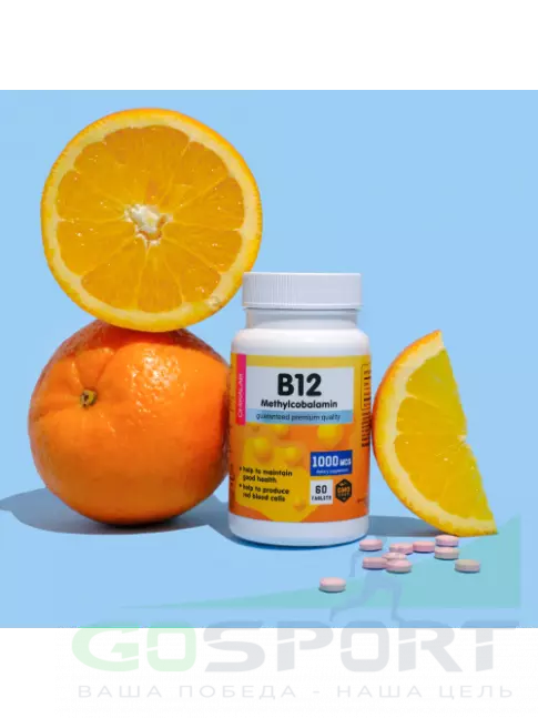 Витамины группы B Chikalab B12 methylcobalamin 1000 mcg 60 таблеток Витамины группы B Chikalab B12 methylcobalamin 1000 mcg 60 таблеток