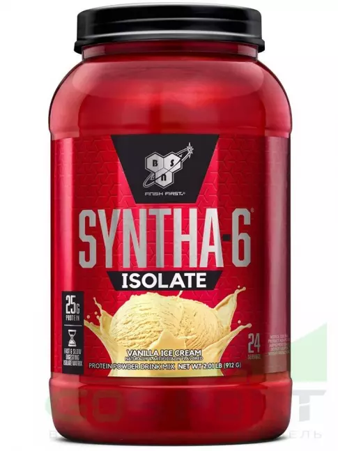 Изолят протеина BSN SYNTHA-6 ISOLATE 912 г / 2.01 LB, Ванильно-молочный коктейль Изолят протеина BSN SYNTHA-6 ISOLATE 912 г / 2.01 LB, Ванильно-молочный коктейль