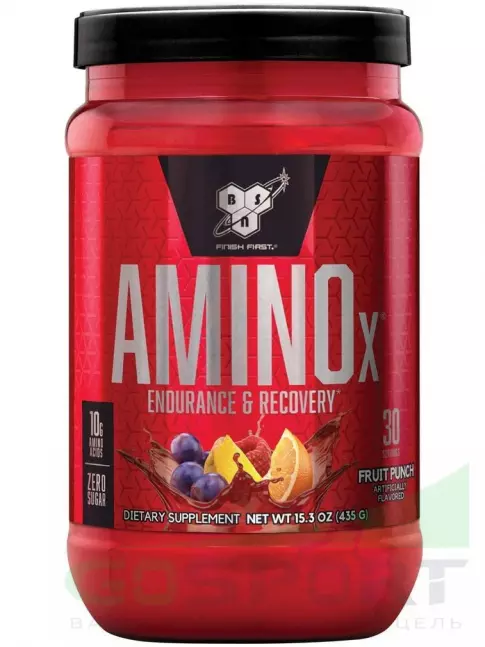 Аминокислоты BSN Amino-X 2:1:1 435 г, Фруктовый пунш Аминокислоты BSN Amino-X 2:1:1 435 г, Фруктовый пунш