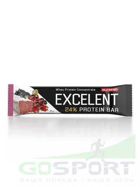 Протеиновый батончик NUTREND Excelent Protein Bar 85 г, Черная смородина-Клюква