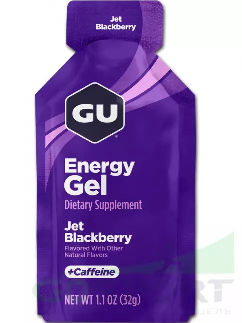 Гель питьевой GU Energy Labs Energy Gel 40 mg caffeine 32 г, Ежевика Джет Гель питьевой GU Energy Labs Energy Gel 40 mg caffeine 32 г, Ежевика Джет