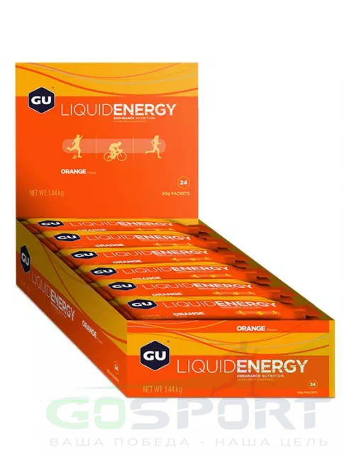 Гель питьевой GU Energy Labs GU Liquid Enegry Gel 20mg caffeine 12 x 60 г, Апельсин
