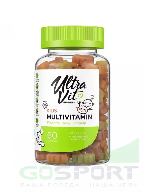 Витамины для детей UltraVit Gummies Kids Multivitamin 60 жевательных таблеток Витамины для детей UltraVit Gummies Kids Multivitamin 60 жевательных таблеток