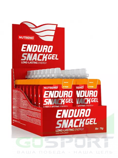 Энергетический гель питьевой NUTREND EnduroSnack саше 16 x 75 г, Апельсин