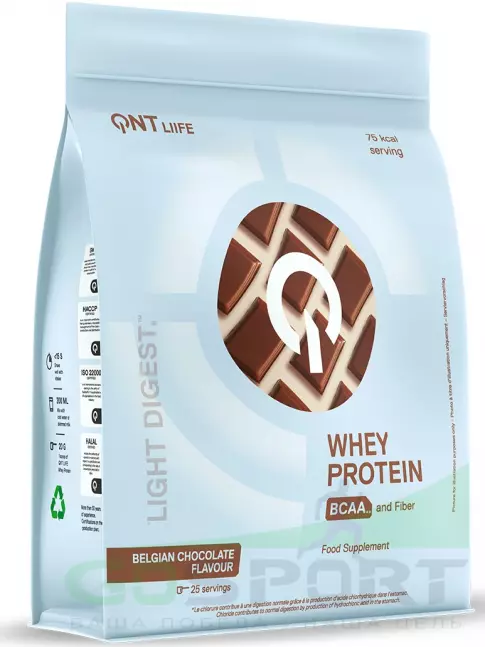 Комплексный протеин QNT Light Digest Whey Protein 500 г, Бельгийский шоколад Комплексный протеин QNT Light Digest Whey Protein 500 г, Бельгийский шоколад