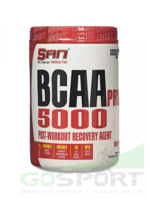 BCAA SAN BCAA-PRO 5000 2:1:1 340 г, Фруктовый микс BCAA SAN BCAA-PRO 5000 2:1:1 340 г, Фруктовый микс
