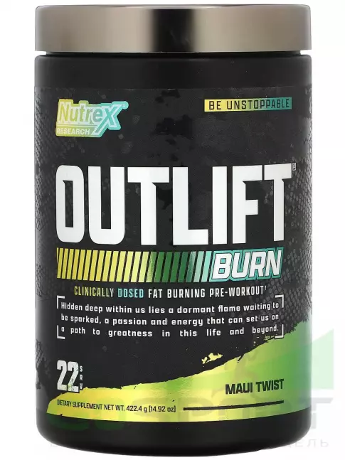 Предтреник в таблетках Nutrex Outlift Burn 422 г, Maui Twist Предтреник в таблетках Nutrex Outlift Burn 422 г, Maui Twist