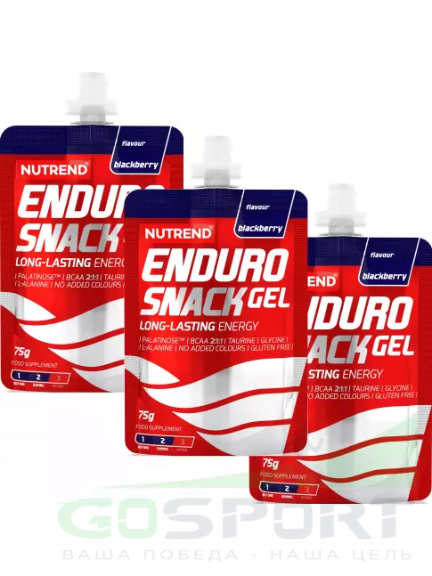 Энергетический гель питьевой NUTREND EnduroSnack саше 3 x 75 г, Ежевика