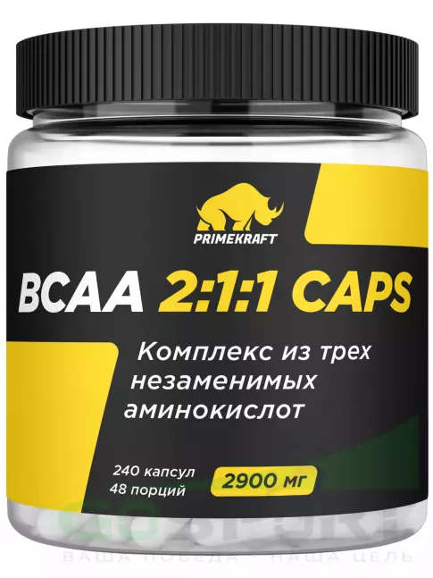 BCAA PRIMEKRAFT BCAA 2:1:1 2900 мг 240 капсул BCAA PRIMEKRAFT BCAA 2:1:1 2900 мг 240 капсул