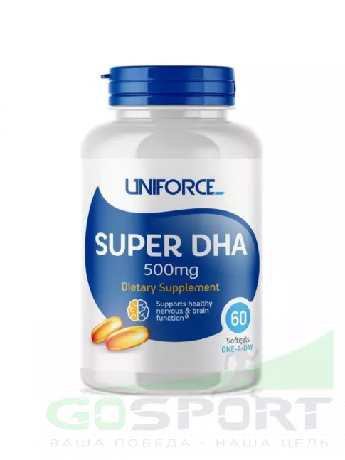 Омега-3 UNIFORCE Super DHA 500 mg 60 капсул Омега-3 UNIFORCE Super DHA 500 mg 60 капсул