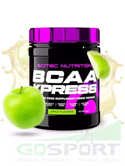 BCAA Scitec Nutrition BCAA Xpress 2:1:1 280 г, Яблоко BCAA Scitec Nutrition BCAA Xpress 2:1:1 280 г, Яблоко