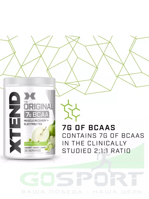 BCAA Xtend Original (EU) 423 г, Раздавленное яблоко BCAA Xtend Original (EU) 423 г, Раздавленное яблоко