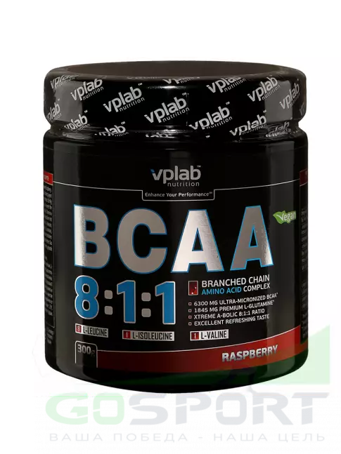 BCAA 8:1:1 VP Laboratory BCAA 8:1:1 300 гр, Малина BCAA 8:1:1 VP Laboratory BCAA 8:1:1 300 гр, Малина