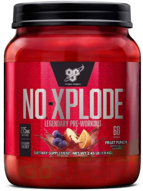 Предтреник в порошке BSN NO-XPLODE 3.0 New 1110 г, Фруктовый пунш Предтреник в порошке BSN NO-XPLODE 3.0 New 1110 г, Фруктовый пунш