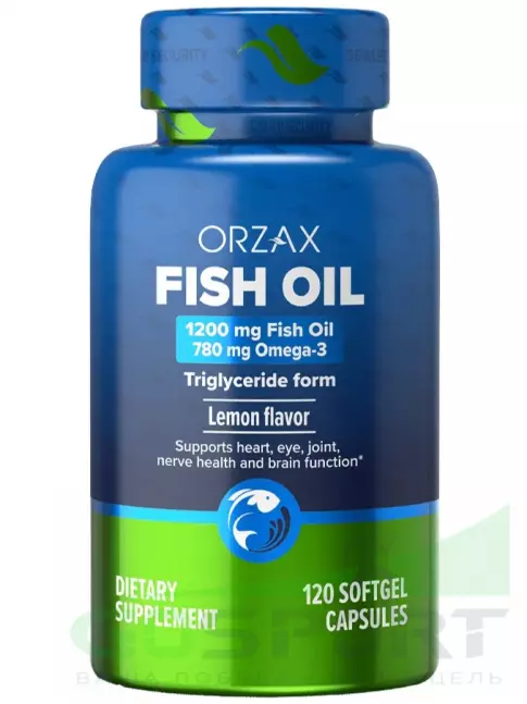 Омега-3 Orzax Fish Oil 1200 mg 120 капсул Омега-3 Orzax Fish Oil 1200 mg 120 капсул