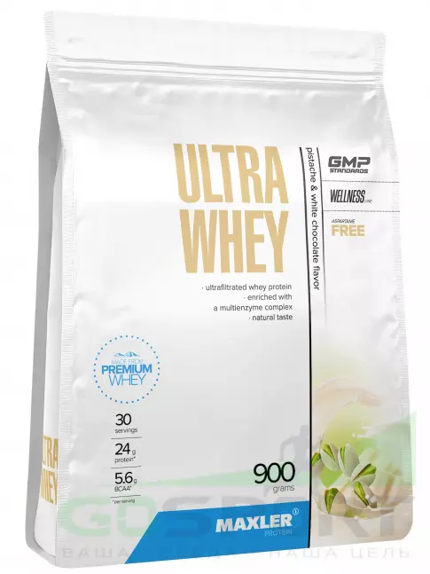 Сывороточный протеин MAXLER Ultra Whey 900 г, Фисташка с белым шоколадом Сывороточный протеин MAXLER Ultra Whey 900 г, Фисташка с белым шоколадом