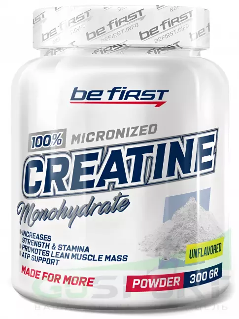 Микронизированный креатин Be First Creatine Micronized Powder (креатин моногидрат) 300 г, Нейтральный Микронизированный креатин Be First Creatine Micronized Powder (креатин моногидрат) 300 г, Нейтральный