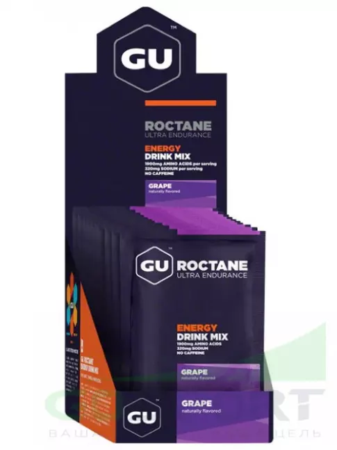 Изотоник GU Energy Labs GU ROCTANE ENERGY DRINK MIX 10 x 65 г, Виноград Изотоник GU Energy Labs GU ROCTANE ENERGY DRINK MIX 10 x 65 г, Виноград