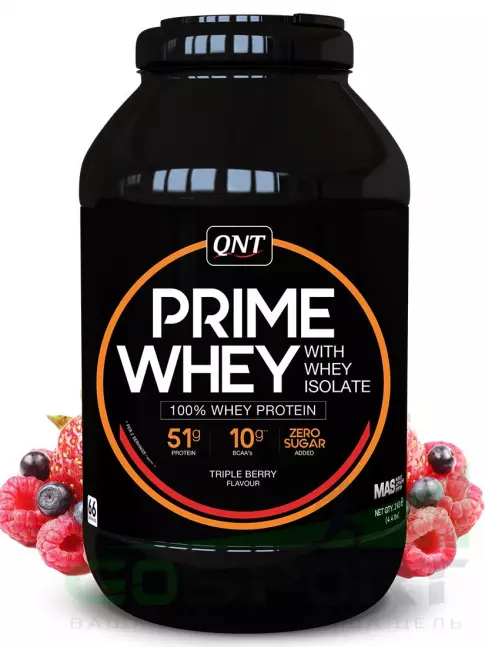 Комплексный протеин QNT PRIME WHEY 2000 г, Тройная ягода
