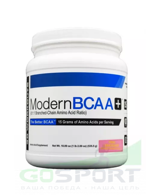 BCAA 8:1:1 MODERN SPORTS NUTRITION Modern BCAA 8:1:1 Plus + 535.5 г, Розовый лимонад BCAA 8:1:1 MODERN SPORTS NUTRITION Modern BCAA 8:1:1 Plus + 535.5 г, Розовый лимонад