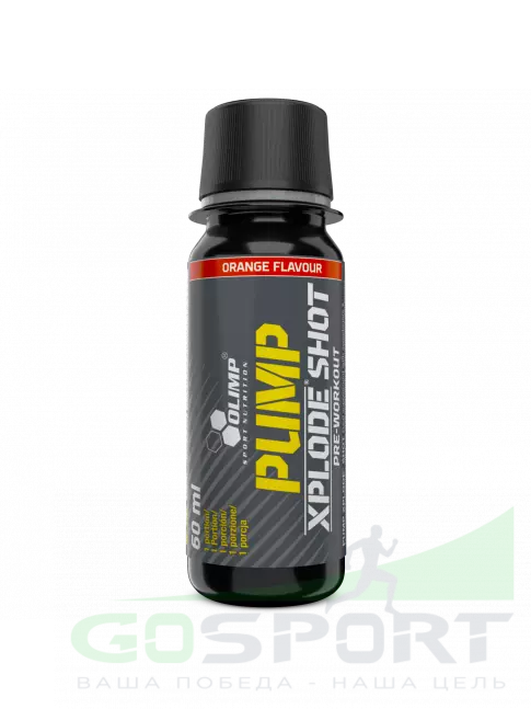 Предтреник жидкий OLIMP Pump Xplode Shot 60 мл no caffeine 1 x 60 мл, Апельсин