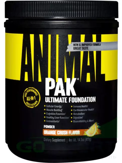 Витаминный комплекс UNIVERSAL NUTRITION Animal Pak Powder 411 г, Апельсин